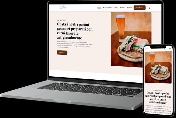 un laptop che mostra il sito dalmaialino.com
